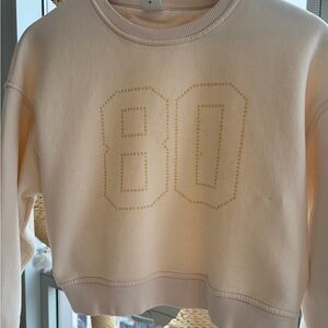Peach Studded '80' Crewneck Sweatshirt